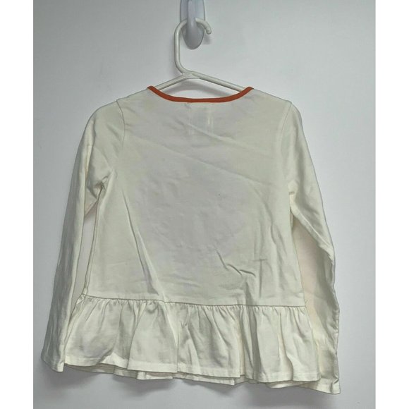 Gymboree Girls Pumpkin Long Sleeve Shirt Size 4T Pick Me Fall Tee T-shirt - Picture 4 of 4